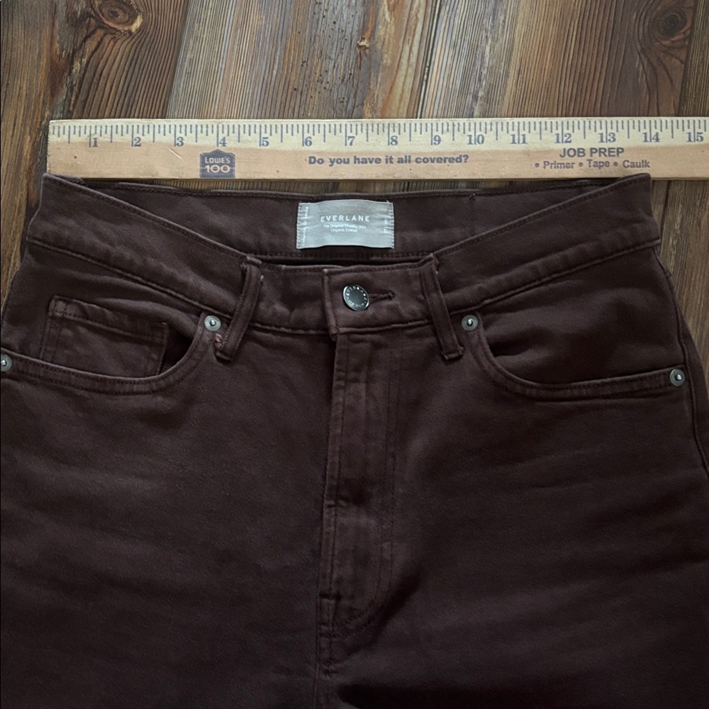 Everlane The Original Cheeky CROP Jean Organic Cotton Brown 27 - Picture 5 of 8